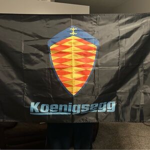 Koenigsegg Black Flag with Logo